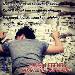 Biar Ku Sendiri Song Lyrics And Music By Noah Arranged By Widix On Smule Social Singing App