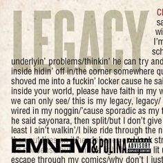 Legacy - Song Lyrics and Music by Eminem arranged by KingTee_BP on ...