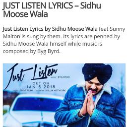 Just Listen To The Song Fujimoto Meaning Just Listen - Song Lyrics and Music by Sidhu moose wala arranged by