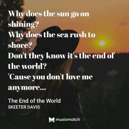 The End Of The World Song Lyrics And Music By Skeeter Davis Arranged By Anvtz Founder On Smule Social Singing App