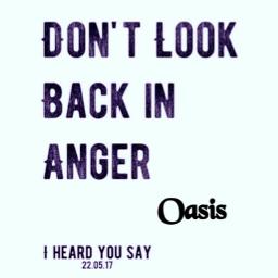 OASIS-DON 'T LOOK BACK IN ANGER SUPERBE encadrée lyrics