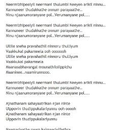 Neermizhi Peeliyil - Song Lyrics and Music by Vachanam arranged by ...