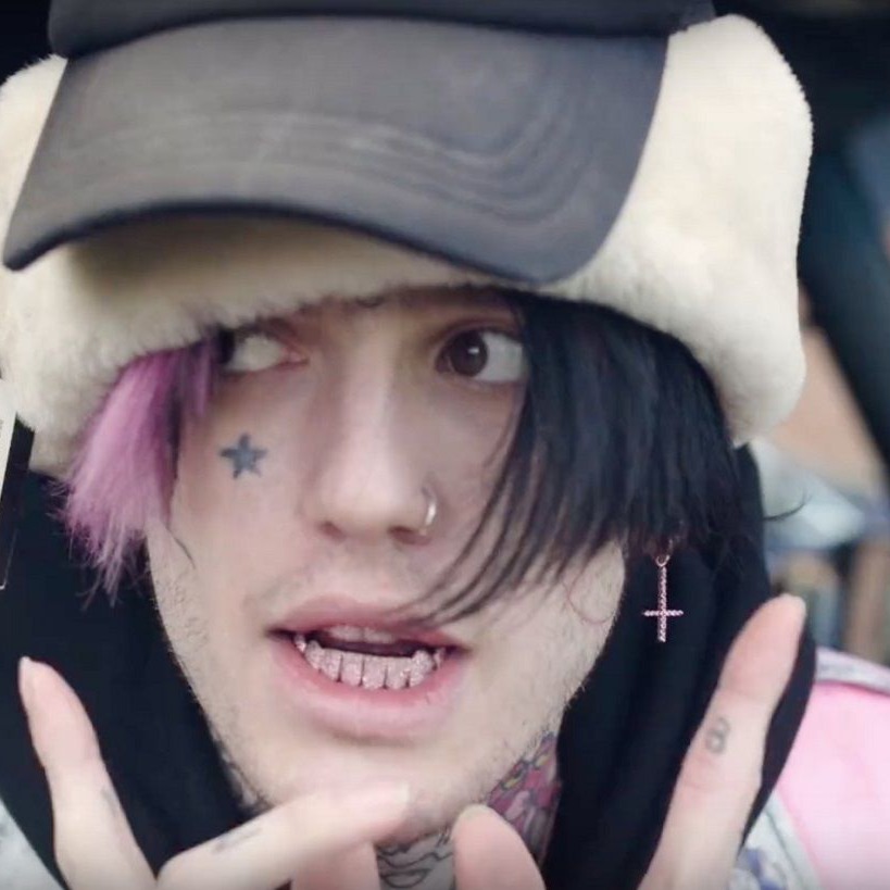 lil peep upside down cross earring